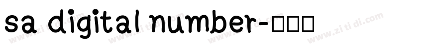 sa digital number字体转换